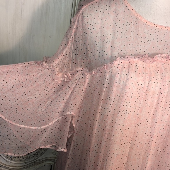 Stevie May Sheer Tiered Ruffle Mid Sleeves Ruffle Trimmed Hemline Babydoll Dress - Picture 6 of 13